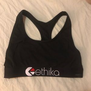 Black ethika sports bra